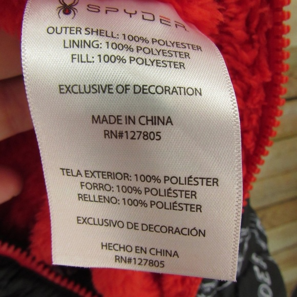 SPYDER 18M Black/White/Red Snowsuit - Picture 14 of 16